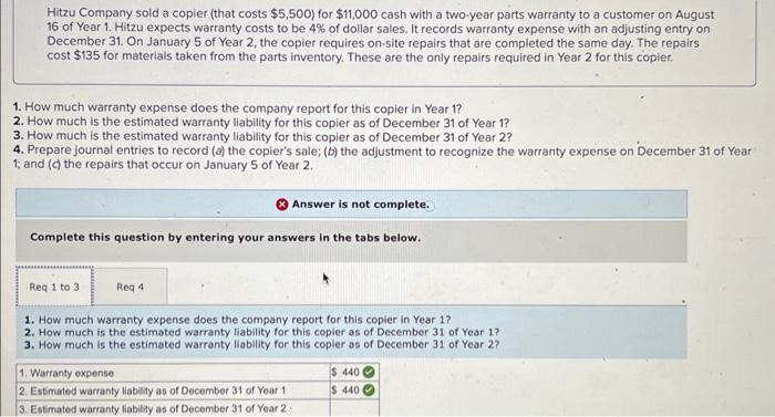 Hitzu company sold a copier