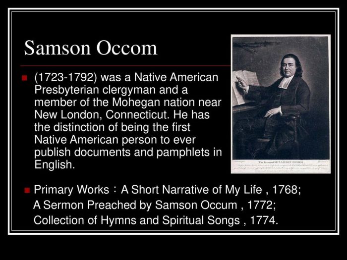 Samson occom a short narrative of my life