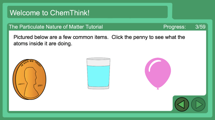 Chemthink particulate nature of matter