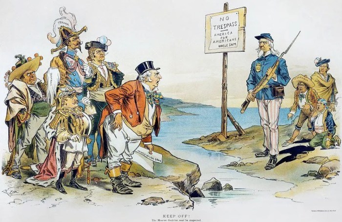 Political cartoons about the monroe doctrine